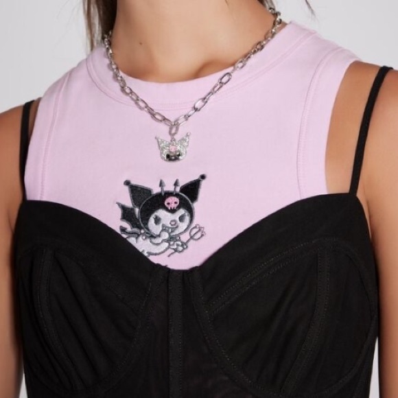 🎀 Hello Kitty Kuromi Rhinestone Necklace 🎀 - Picture 2 of 2